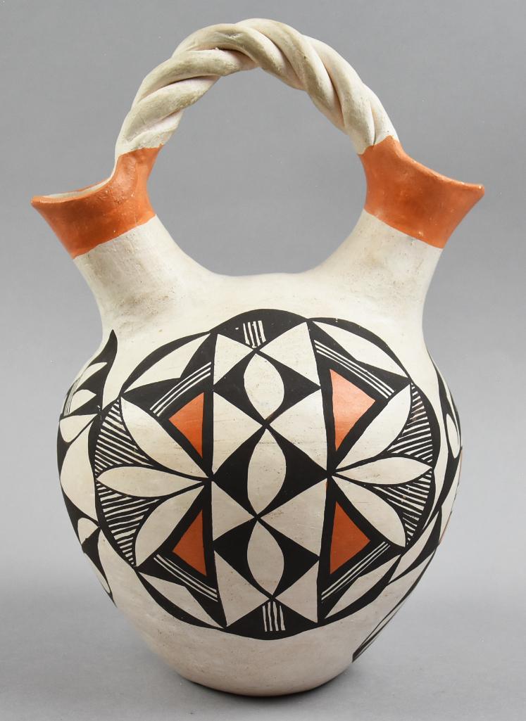 Eva Histia Acoma Pottery Polychrome Wedding Vase (1 of 8)