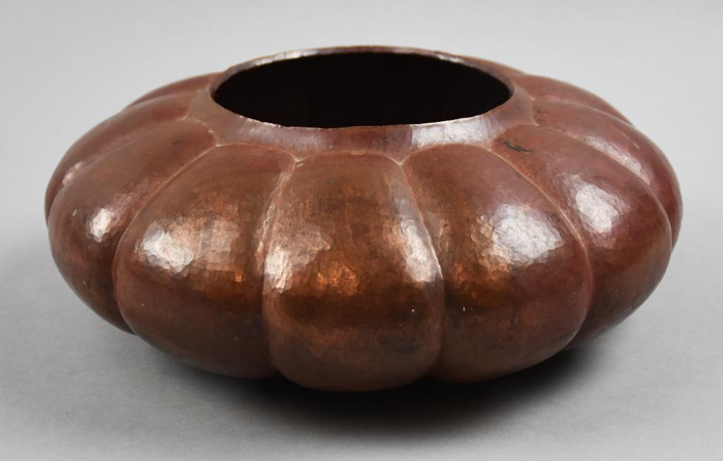 Vintage Hand Hammered Copper Planter MCM (1 of 6)