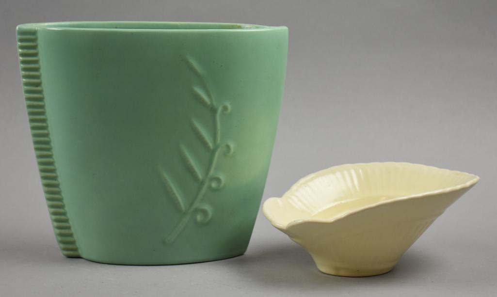 c1930 Gladding McBean Catalina Pottery, Vase & Bowl (1 of 5)