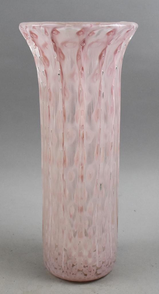 Murano Art Glass Feathered & Controlled Bubble Vase (1 of 4)
