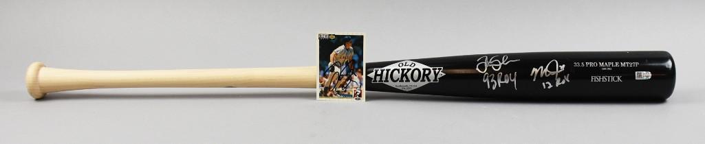 FISHSTICK Mike Trout & Tim Salmon Signed  Bat & Signed Card (1 of 10)