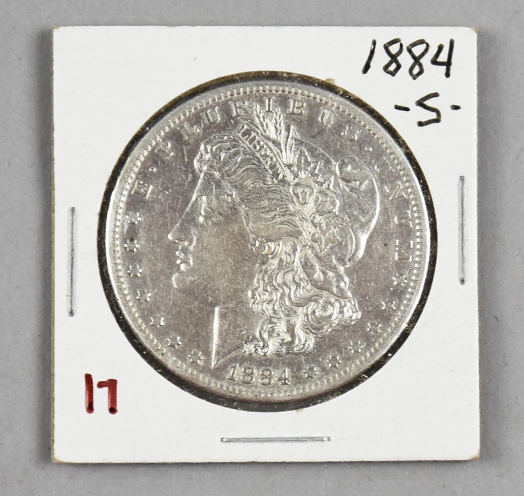 1884-S Morgan Silver Dollar, Circulated Fine (1 of 2)