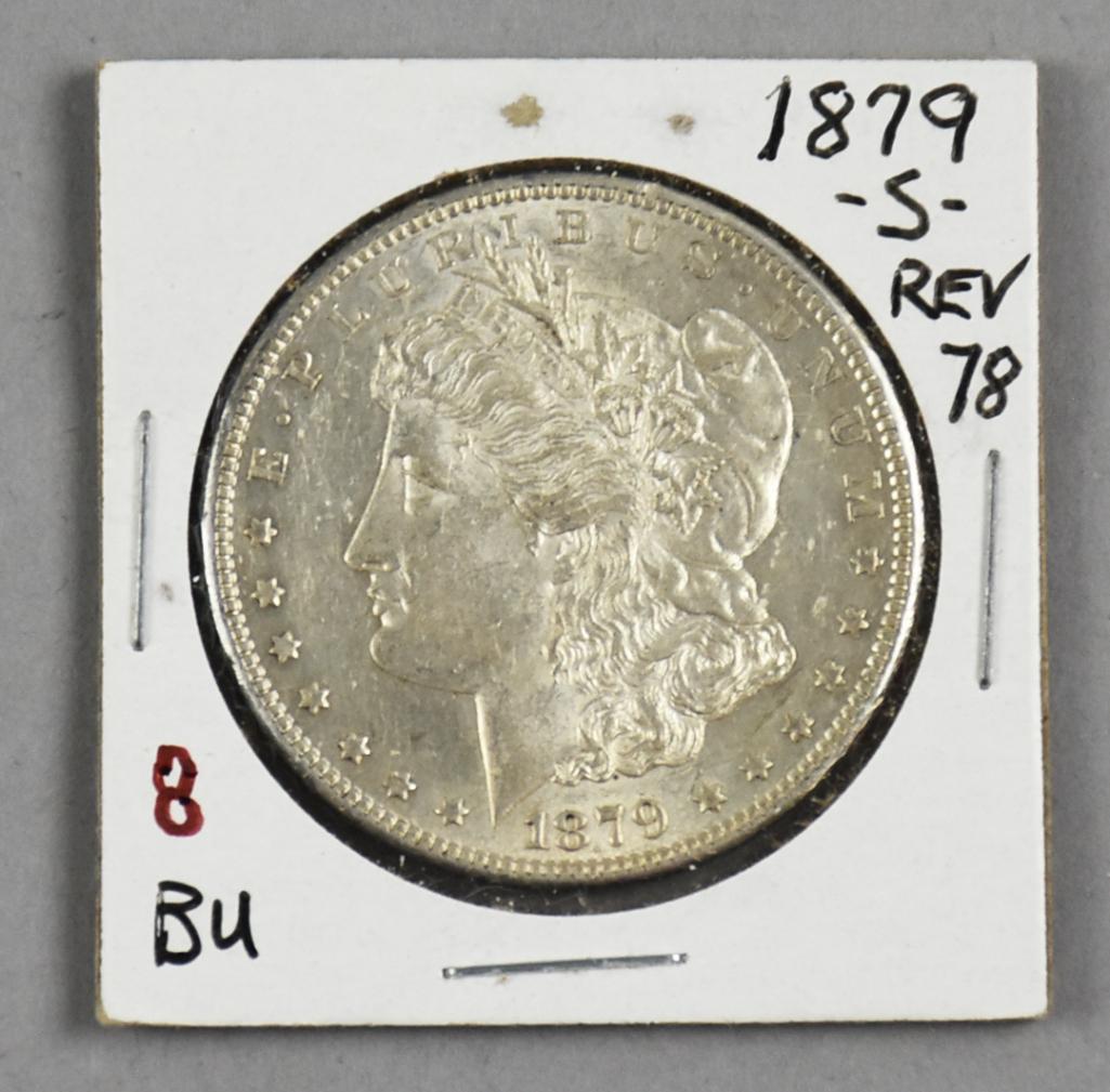 1879-S Reverse of 1878 Morgan Silver Dollar, BU Very Fine (1 of 2)