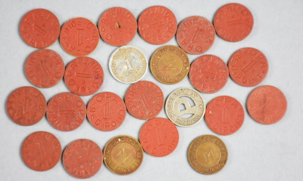 Vintage OPA Red Point Tokens 2 mis prints (1 of 3)