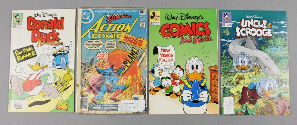 DC Comics and Walt Disney Comic Book Lot: Nice lot of comic books that include: Disney, Uncle Scrooge, Feb 1992, No. 263 Disney, Donald Duck Adventures, Mar 1991, No. 10 Disney, Comics and Stories, Mar 1992, 569 DC, Superman Action Comics, Se