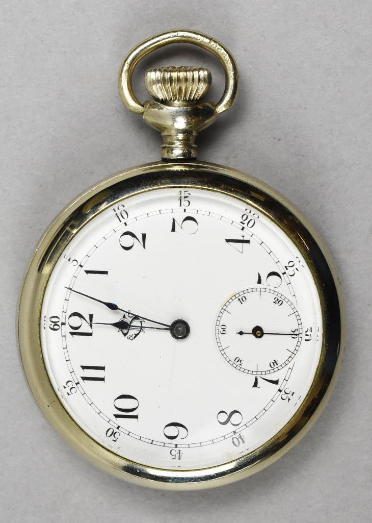 1880 Sears Roebuck & Co, Illinois Co Pocket Watch: This is a great looking Sear Roebuck & Co pocket watch, with an Illinois Watch Co movement. Serial number is 52225 giving it a production year of 1880. It is 15 jewel, size 18s. Case is nickel from Il