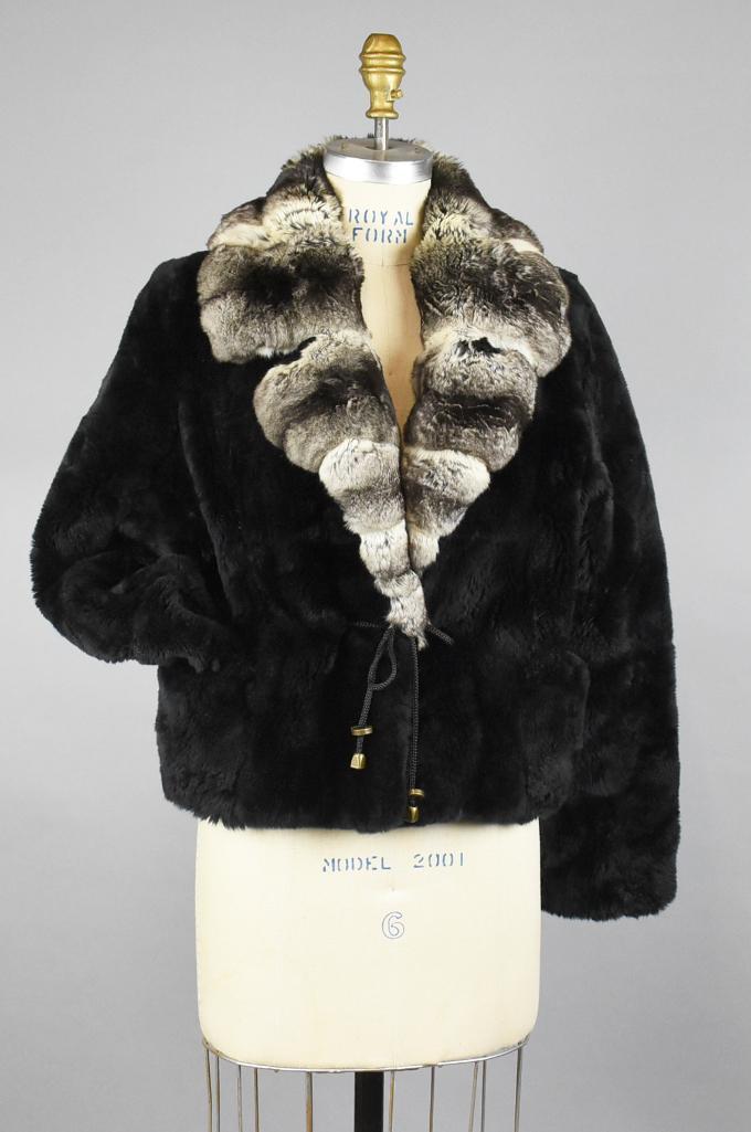 Vintage Chinchilla Cropped Jacket (1 of 8)