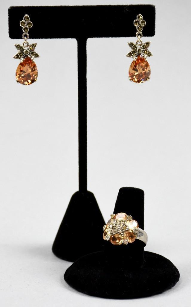 Pretty Hava Sterling & Citrine Crystal Set (1 of 6)