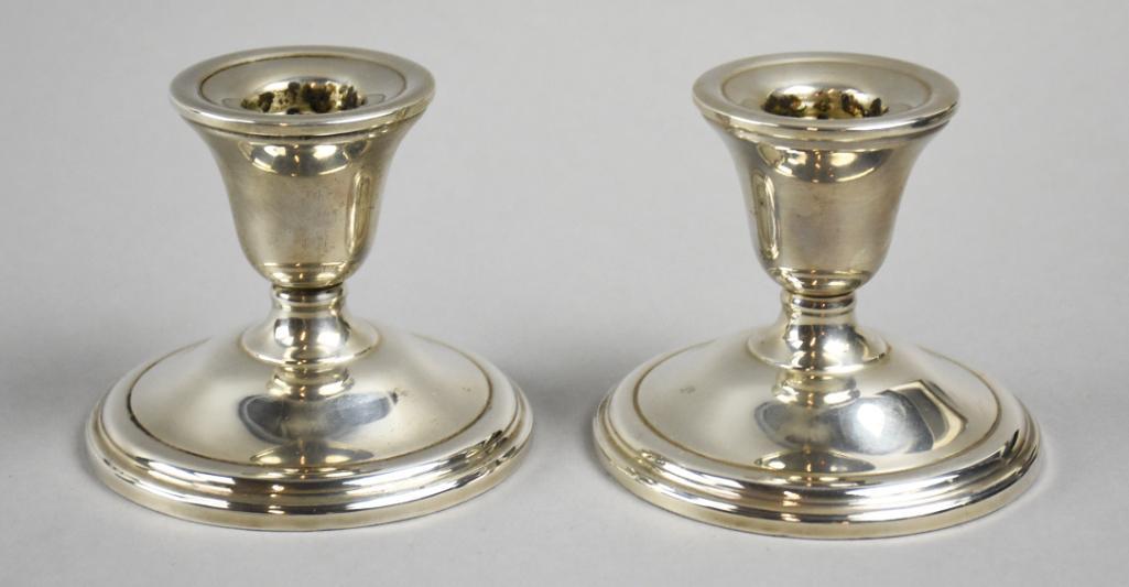 Vintage La Pierre Weighted Sterling Candlestick Holders (1 of 2)