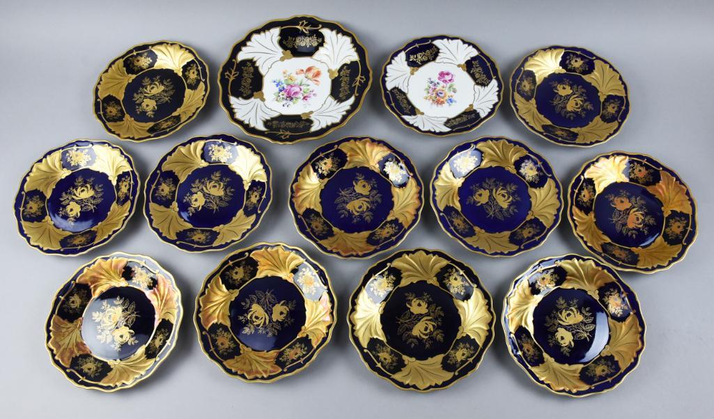 Vintage German Echt Weimar Kobalt Porcelain Plates (1 of 6)