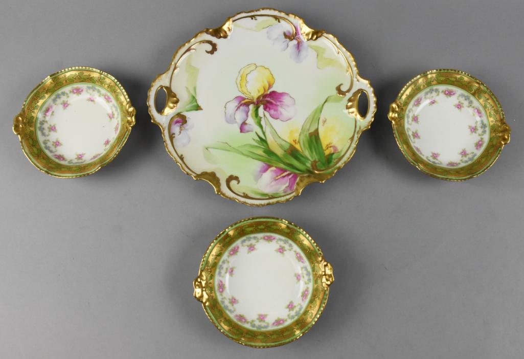 Antique Limoges Porcelain Plates/Bowls, Artist Signed (1 of 6)