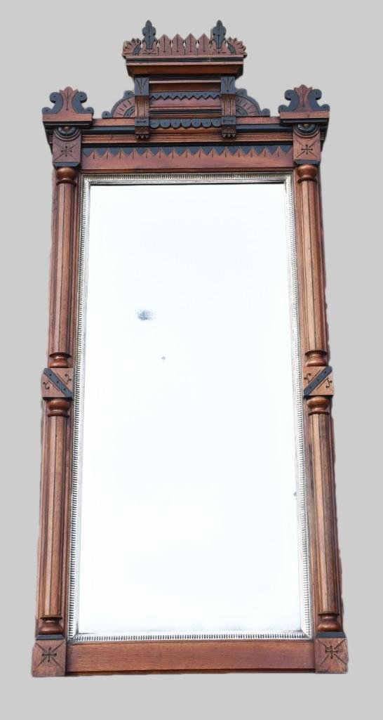 c1860 Eastlake Period Carved Wall Mirror (1 of 6)