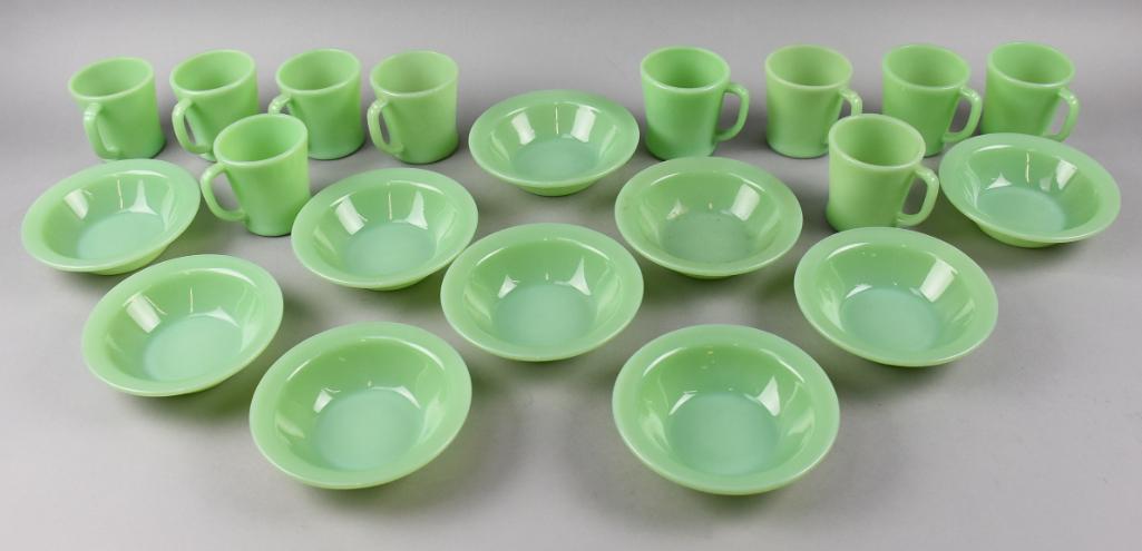 Vintage Anchor Hocking & Fire King Jadeite Bowls & Mugs (1 of 4)