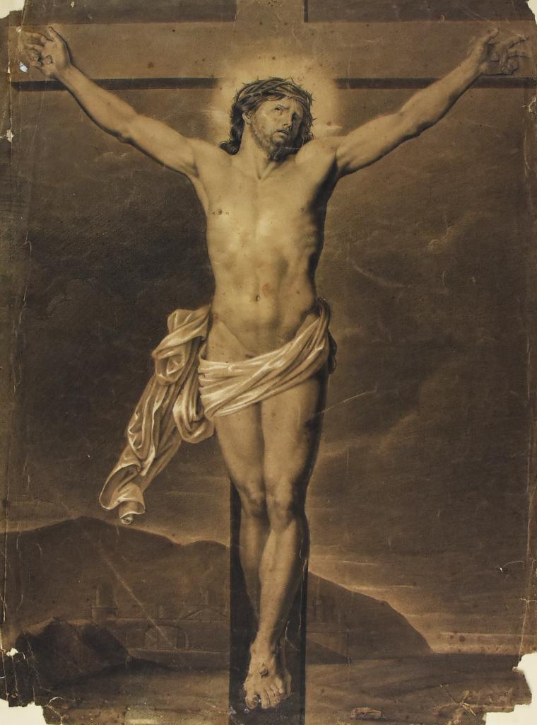 Antique Crucifixion Lithograph (1 of 3)