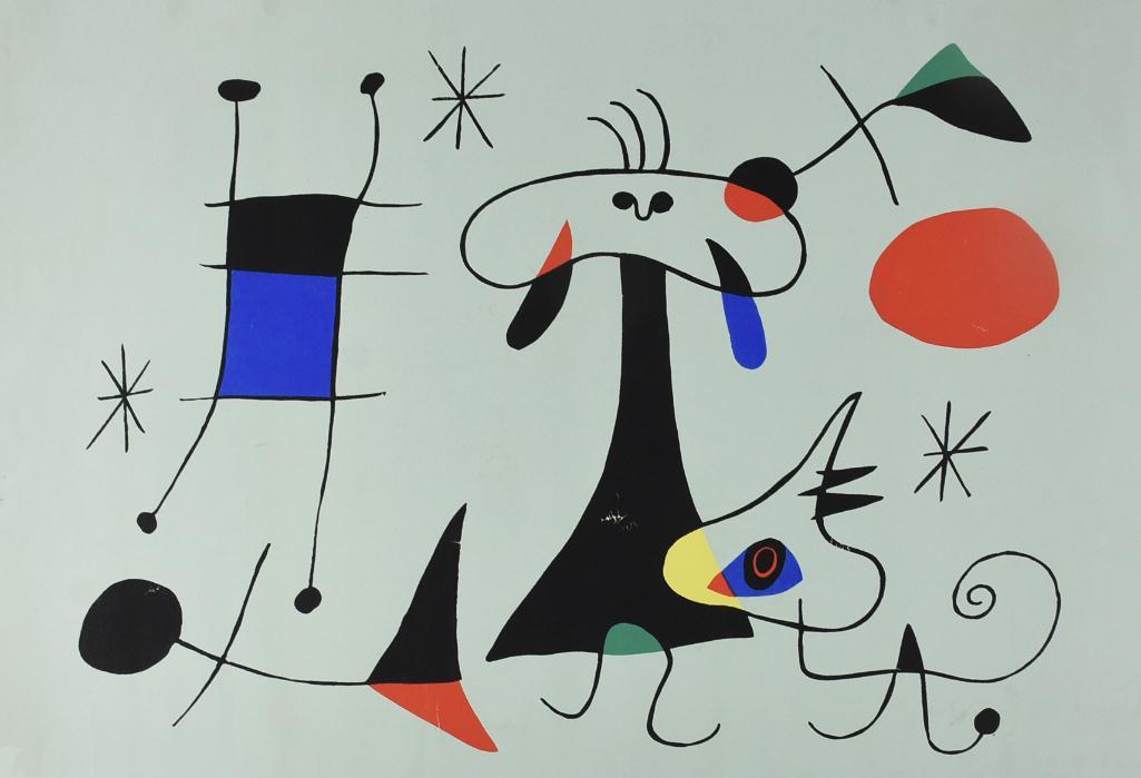 Vintage Joan Miro (1893-1983) Silkscreen "El Sol" (1 of 3)
