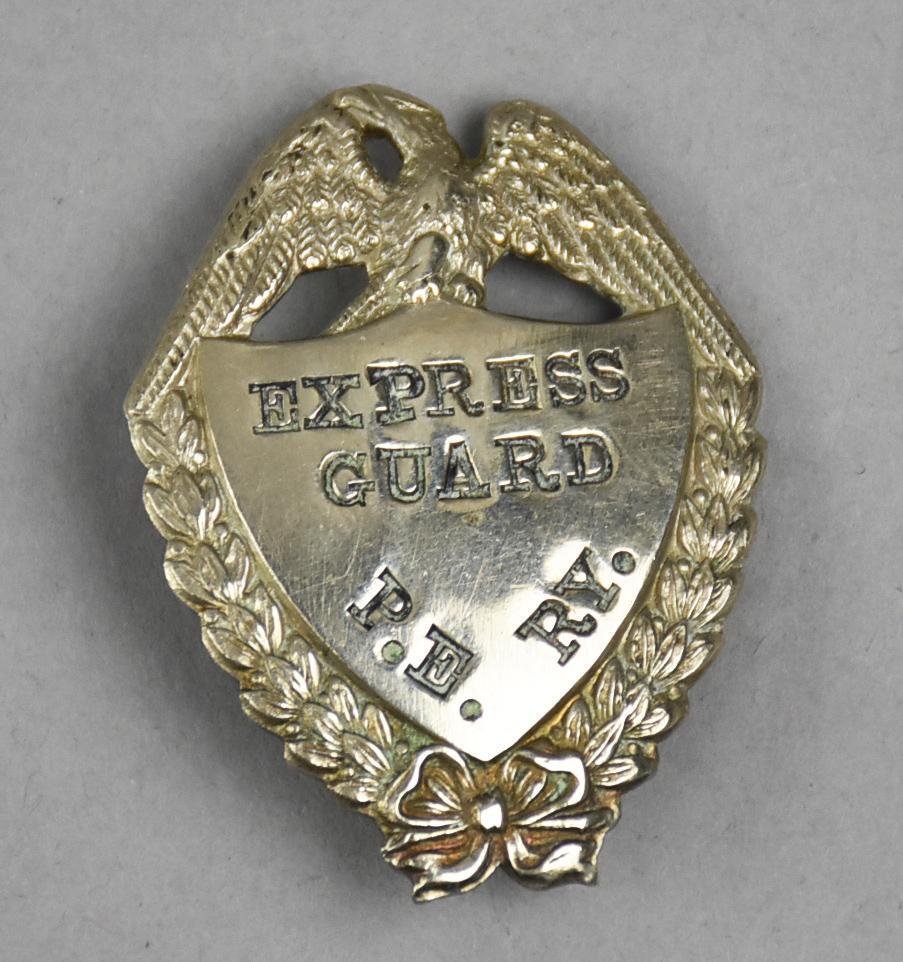 Antique Pacific Electric Railway Express Guard Badge (1 of 3)