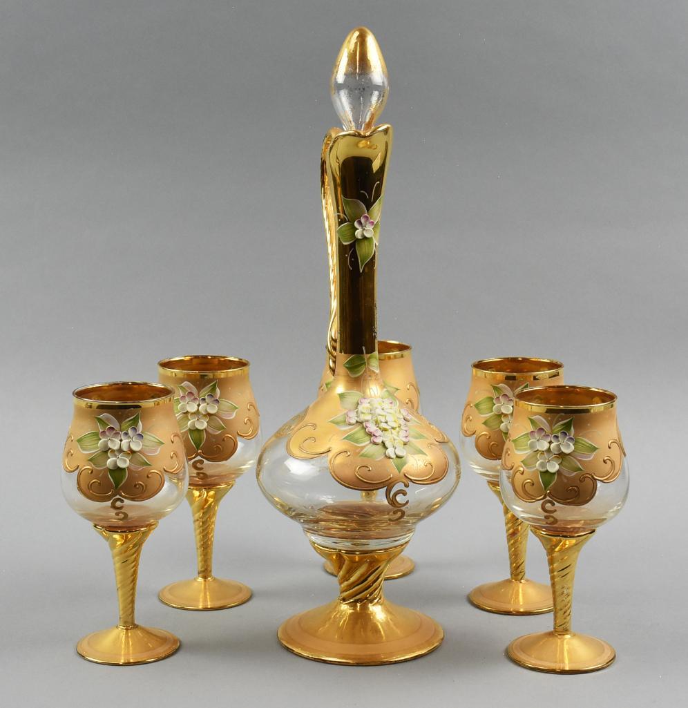 Vintage Venetian Gold & Enamel Drinkware, Custom (1 of 12)