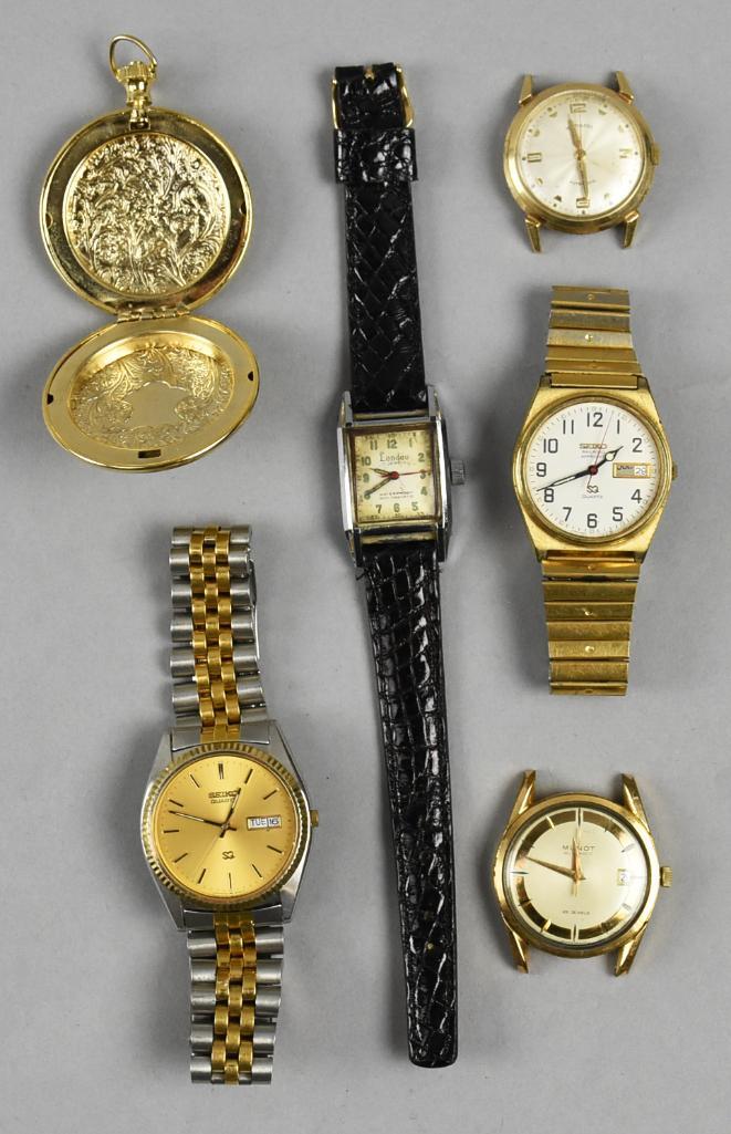 Vintage Watches & Pocket Watch Case, Seiko, Hamilton & More (1 of 4)