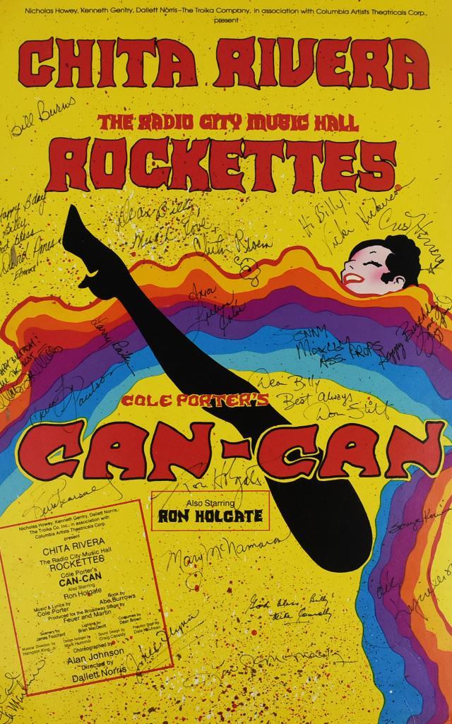 1988 Can-Can Musical Poster, Cast Signed, Chita Rivera,  Radio City (1 of 5)