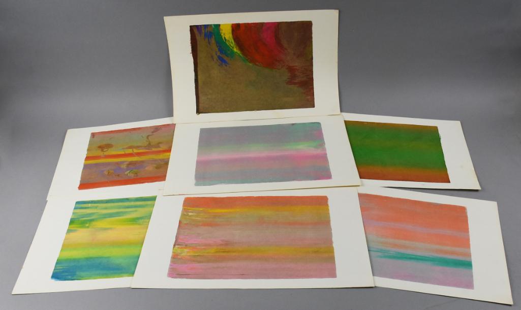 Retro Bold Color Silkscreen Prints, Abstract Images (1 of 5)