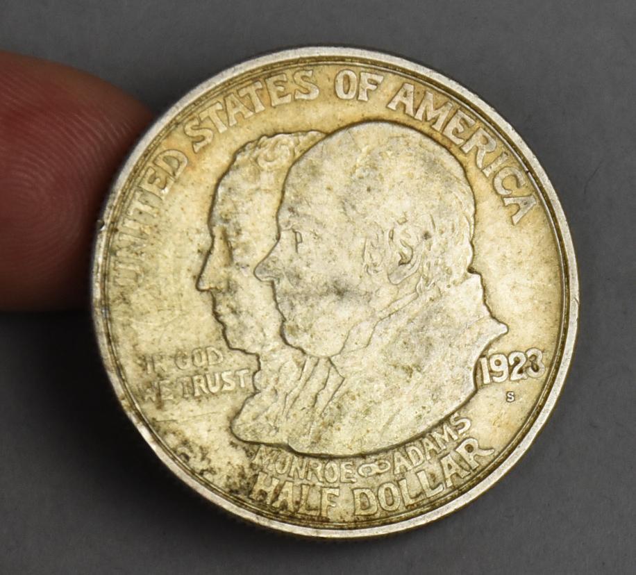 1923-S Los Angeles Monroe Adams Silver Half Dollar (1 of 4)