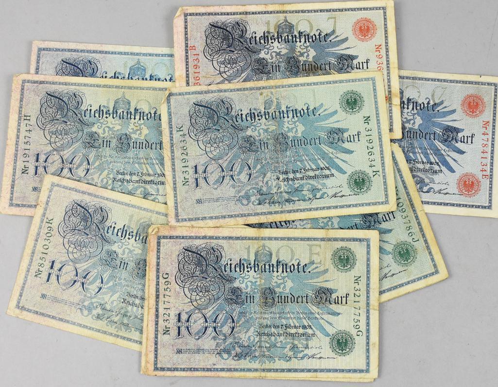 1908 German Empire 100 Reichsbanknote (1 of 3)