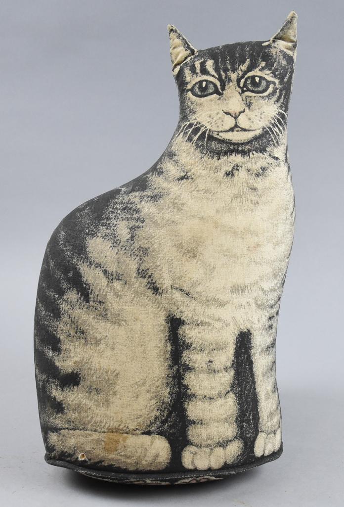 Vintage The Toy Works Stuffed Tabby Kitty, Doorstop, Pillow (1 of 5)