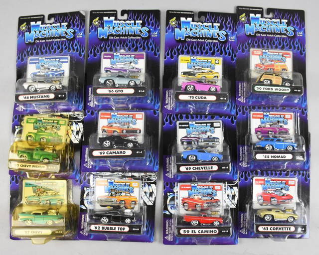 (12) Muscle Machines Die Cast Adult Collectible Cars (0464) on Dec 18