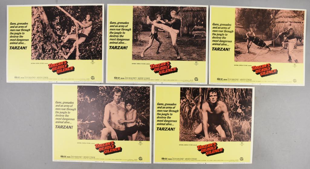 1970 Tarzan's Deadly Silence RON ELY Lobby Cards (1 of 3)