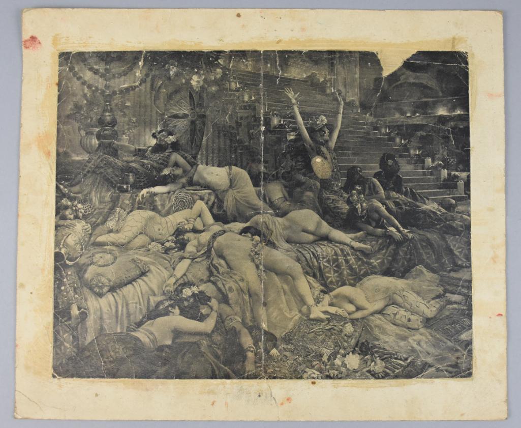 1914 Detroiter Car Bingo Card/Erotic Lithograph