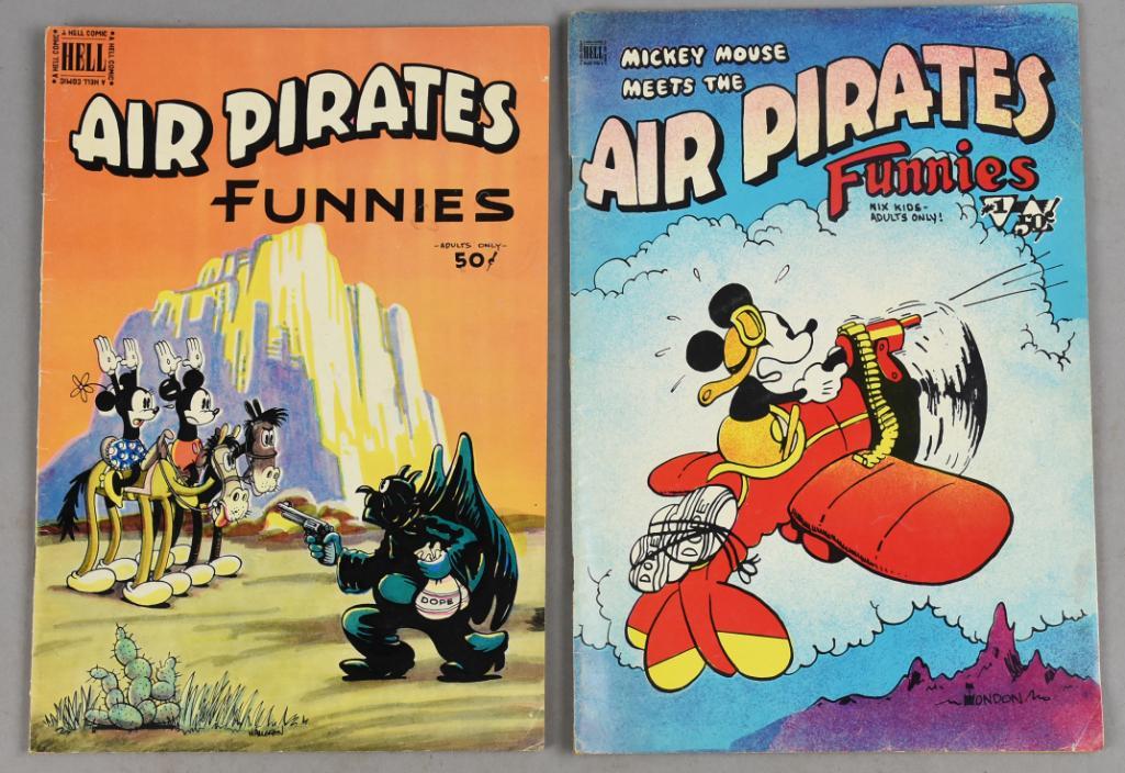 1971 Air Pirates Funnies, Mickey Mouse Adult Comics #1 & #2 (1 of 4)