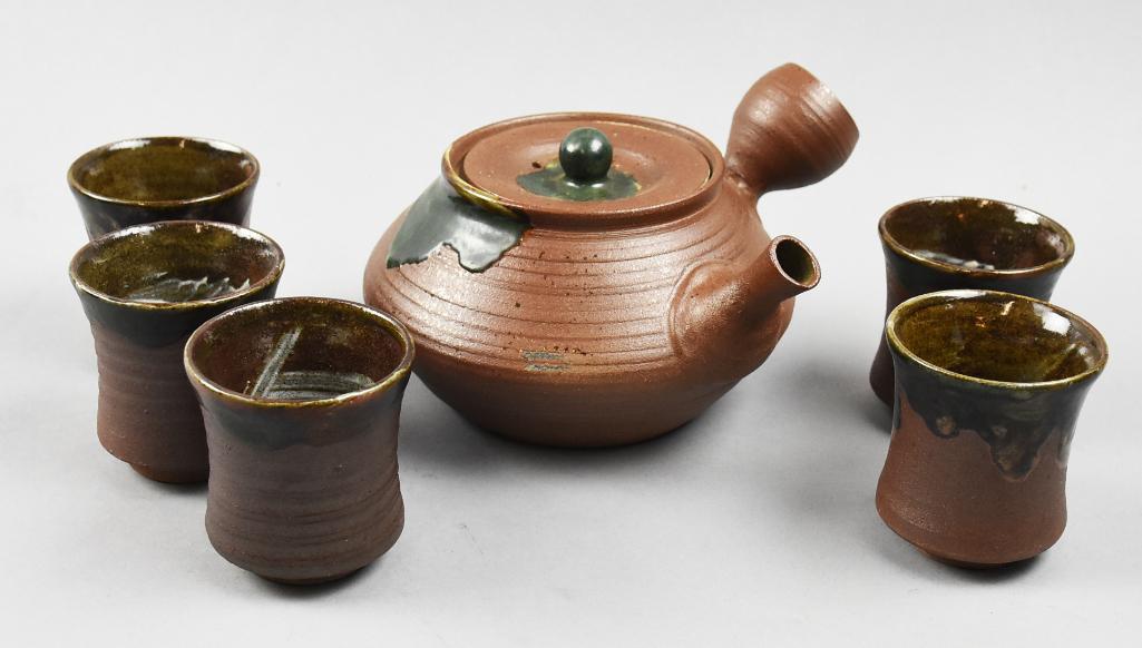 Vintage Tokoname Teapot & Five Mugs, Original Packaging (1 of 9)