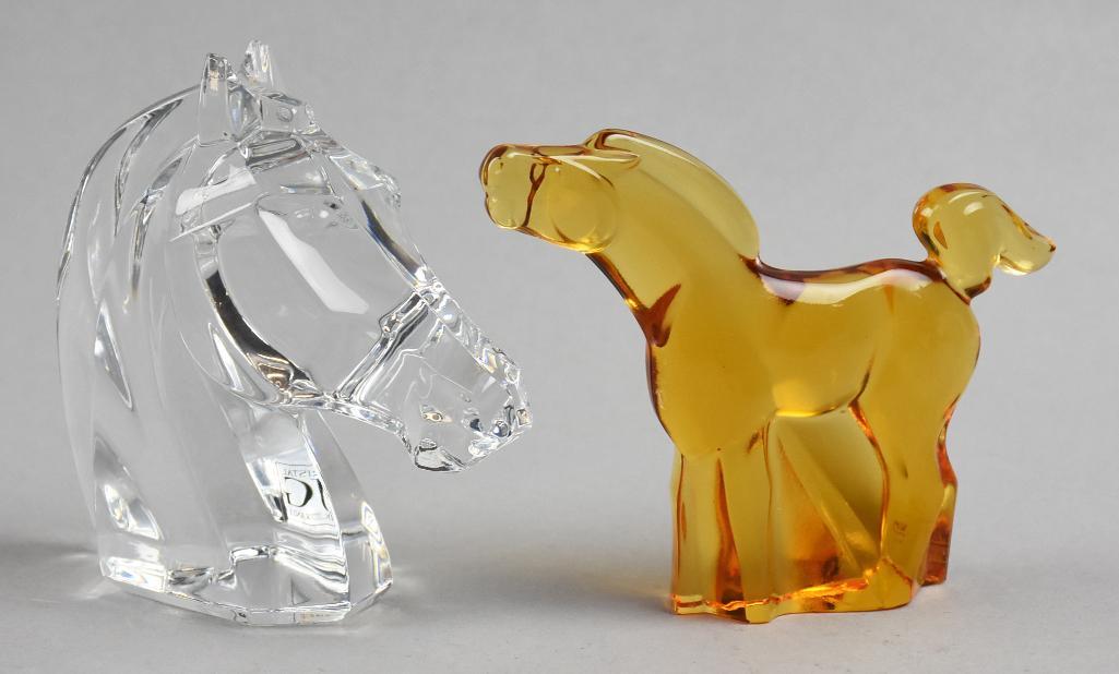 Moser and JG Durand Crystal Horse Sculptures (1 of 6)