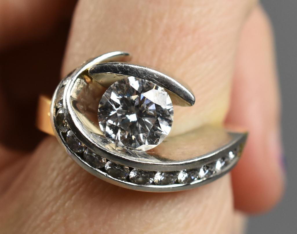 1.81ct D Ideal 18k Gold Diamond & Plat Ring w/ Cert (1 of 18)