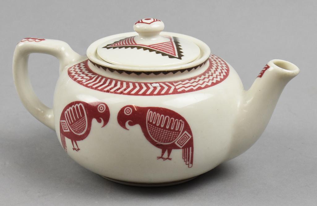 1969 Teapot Syracuse China Fred Harvey Santa Fe Ancient Mimbreno (1 of 6)