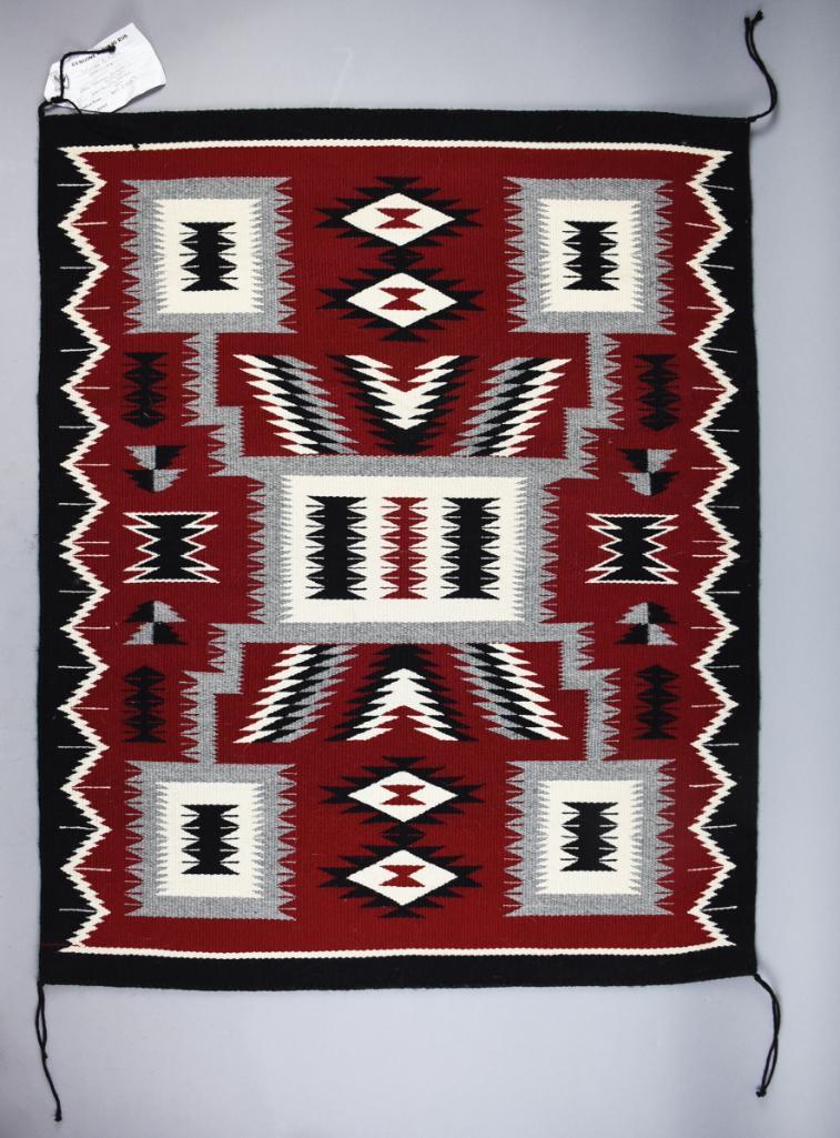Laura Maloney Navajo Hand Woven Rug, Storm Pattern (1 of 4)