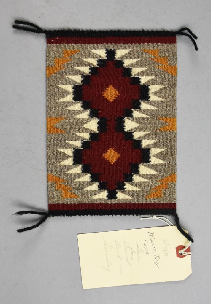 Marie Nez, Navajo, Hand Woven Textile, Hand-Spun (1 of 5)