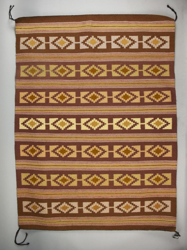 Navajo Hand Woven Home Spun Crystal Rug (1 of 3)