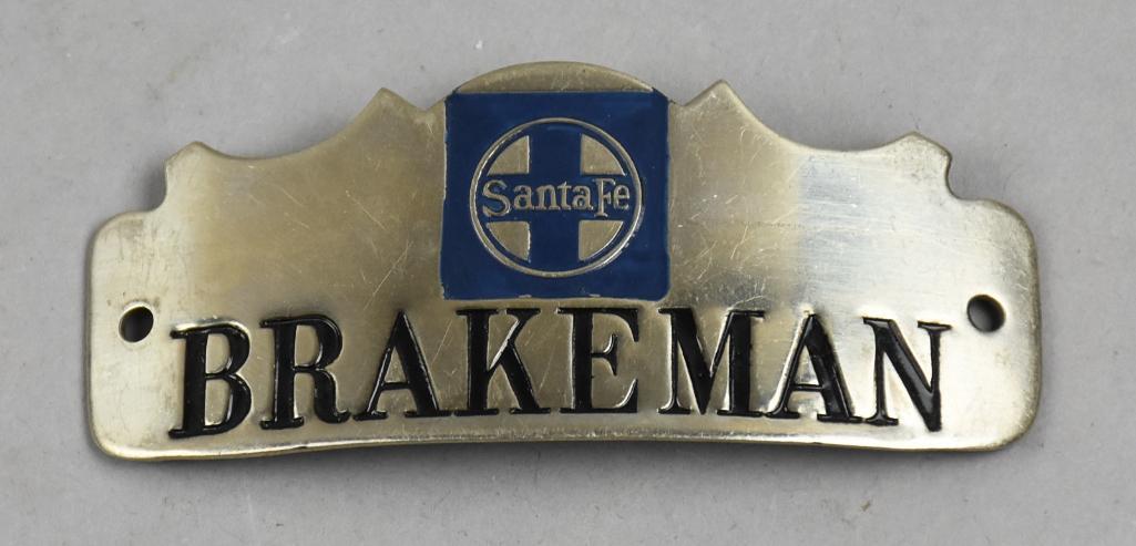 Vintage Santa Fe Railroad Brakeman Hat Badge (1 of 3)
