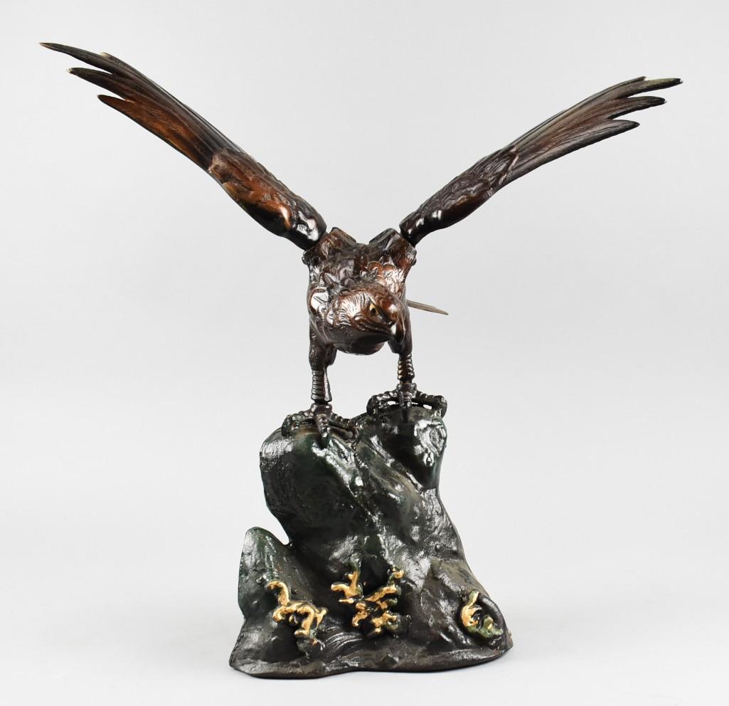 Vintage Japanese Eagle in Flight Statue (1 of 7)