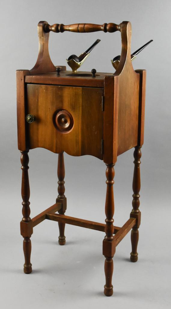 American Antique Smoking Stand, Brass Pipe Rests (1 of 10)