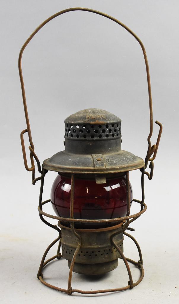 c1935 Adlake Kero Atchison Topeka & Santa Fe RR Lantern (1 of 5)