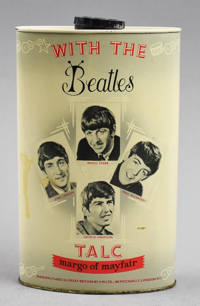 The Beatles  1963 Margo of Mayfair Talcum Tin, The Beatles (1 of 4)