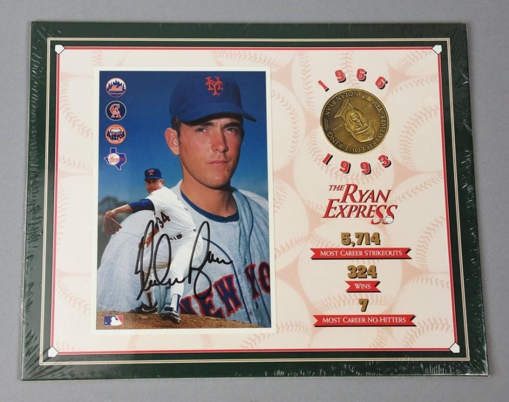 Nolan Ryan The Ryan Express Commemorative Set COA: 'The Ryan Express Commemorative Set' with certificate of authenticity unopened and signed by Nolan Ryan.