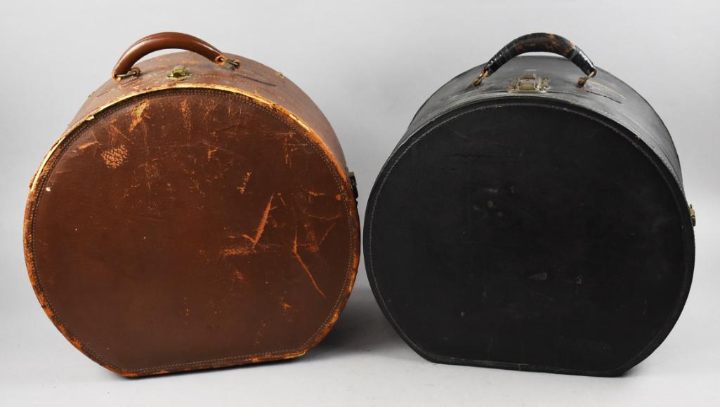 Vintage Pair Round Leather Travel Cases MCM (1 of 10)