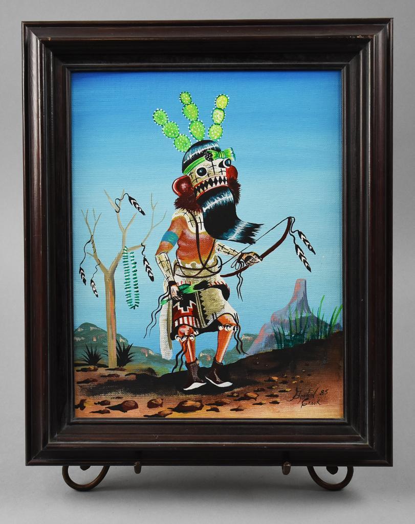 Gordon E. Crook (20th C-Navajo) Original Oil on Canvas (1 of 5)