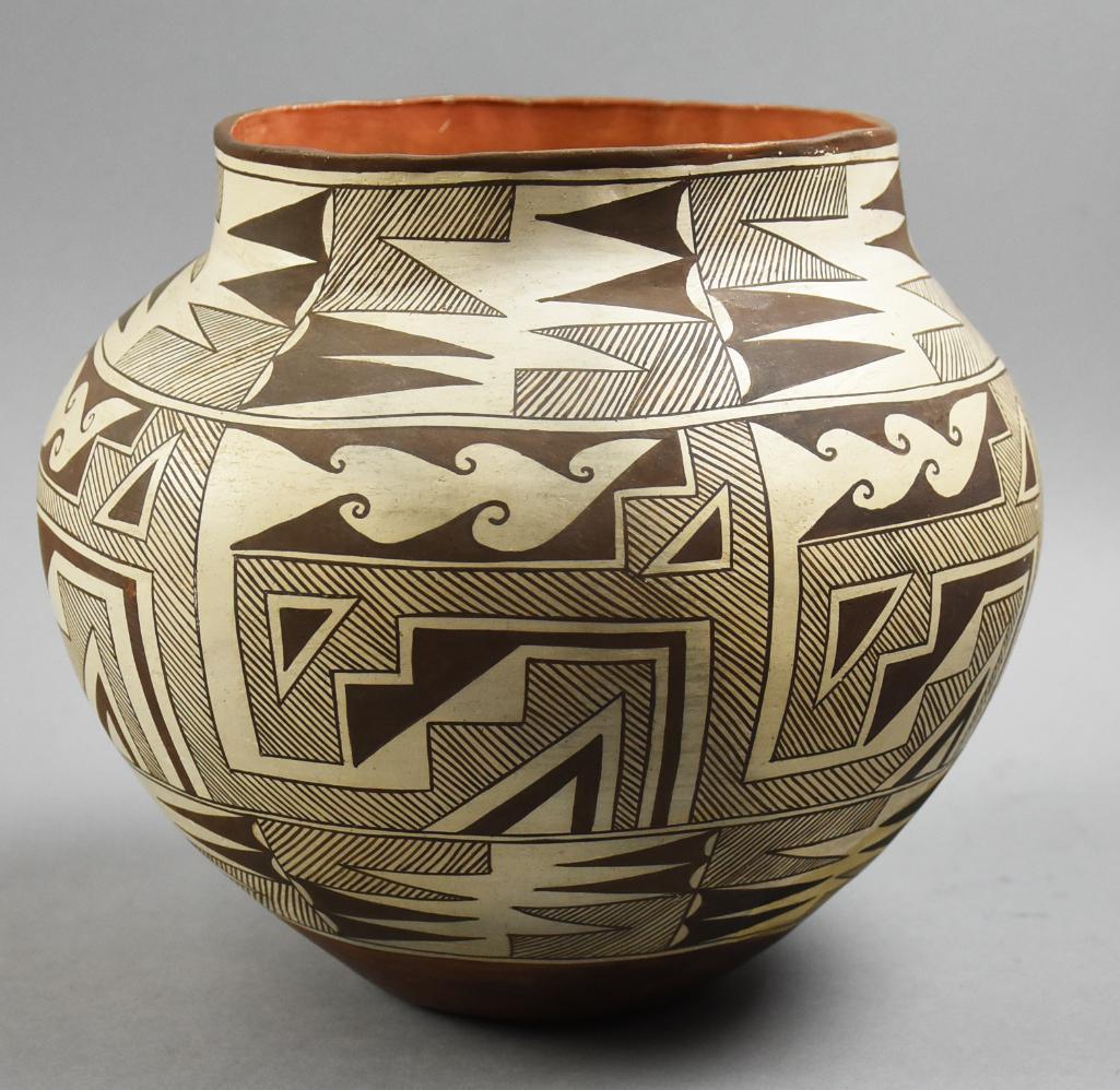 Vintage M. Sanchez Polychrome Acoma Pot (1 of 8)