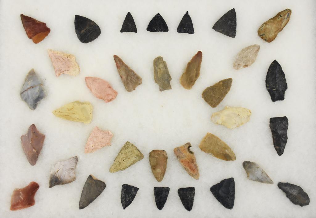 Prehistoric Misc Variety Obsidian, Agate Arrowheads (1 of 11)