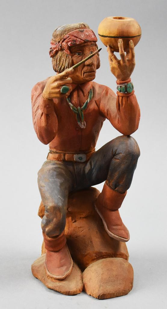 Native American Raymond Chee Carved Sculpture, Appraised (1 of 8)