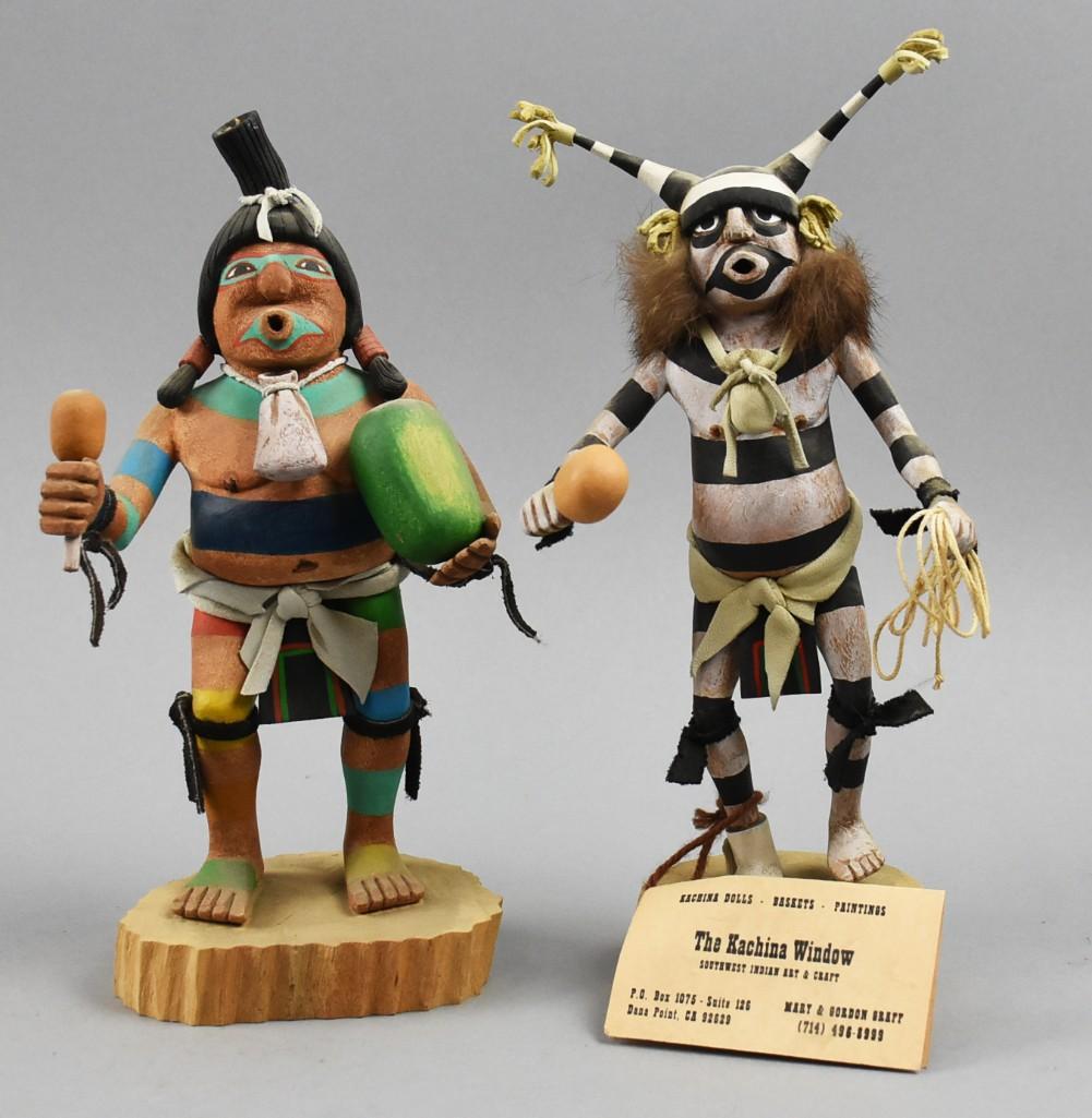 Pair Andrew Grover, Hopi, Clown Kachina Figures (1 of 8)